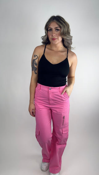 Pretty in Pink Cargo Pants