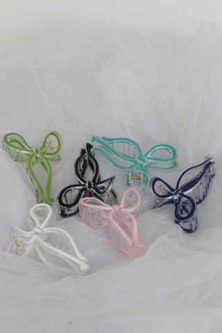 Jelly Bow Claw Clip