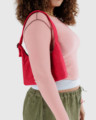 Mini Nylon Shoulder Bag - Candy Apple