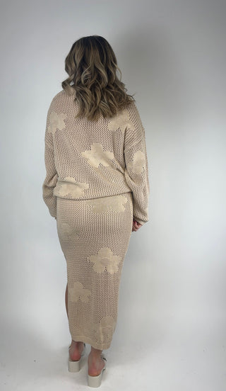 Coastal Crochet Midi Skirt