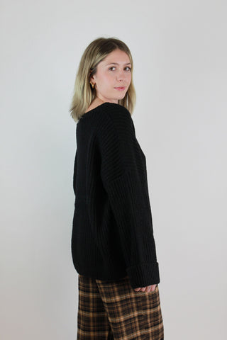 Slow Mornings Sweater (Black)