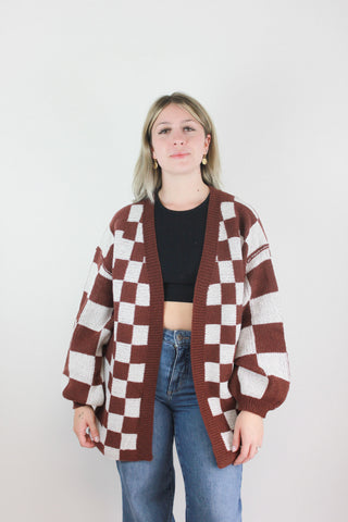 Blair Checkered Cardigan