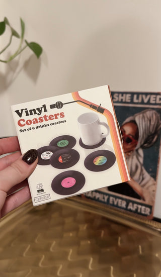 Vinyl Record Coasters - Set of 6
