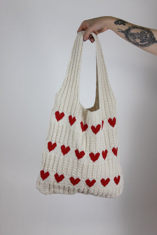 Love Heart Tote Bag (Red)