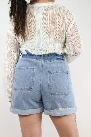 Canyon Paper Bag Denim Shorts