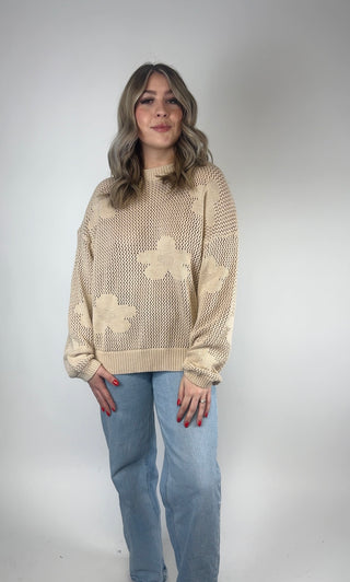 Coastal Crochet Sweater Top
