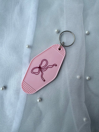 Squiggly Bow Motel Keychain