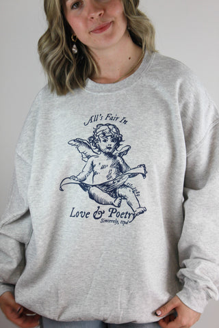 All's Fair In Love & Poetry Oversized 90's Crewneck