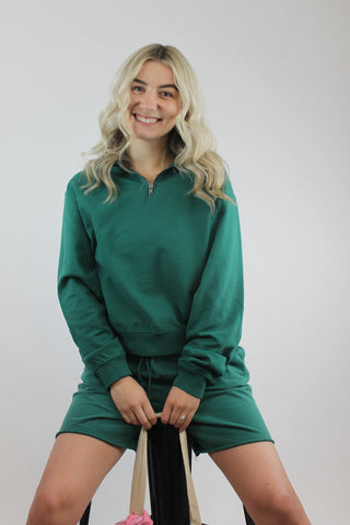 Zenda Quarter Zip Crewneck