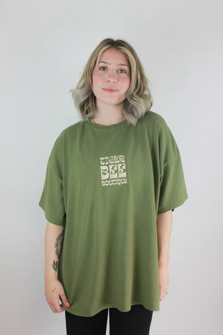 Tiger Bee Embroidered Tee (Army Green)