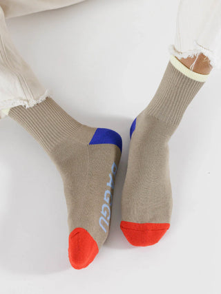 BAGGU Ribbed Socks - Dove Mix