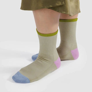 BAGGU Ribbed Socks - Stone Mix