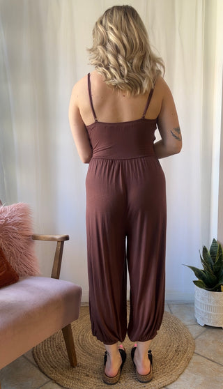 Simply Chill Jumpsuit - Brown