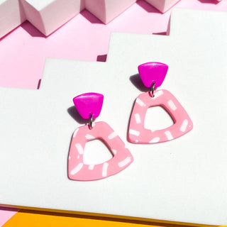 Polka Dot Dash Paddle Earrings